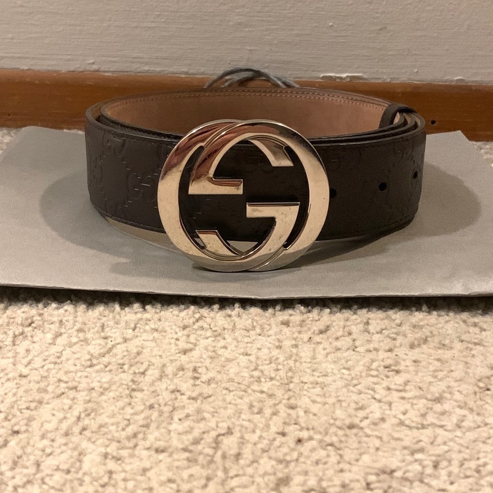 Men’s Brown Gucci Logo Belt